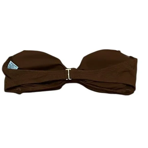 Shade & Shore Chocolate Bandeau Bikini Top, Size L, NWT - Picture 5 of 12